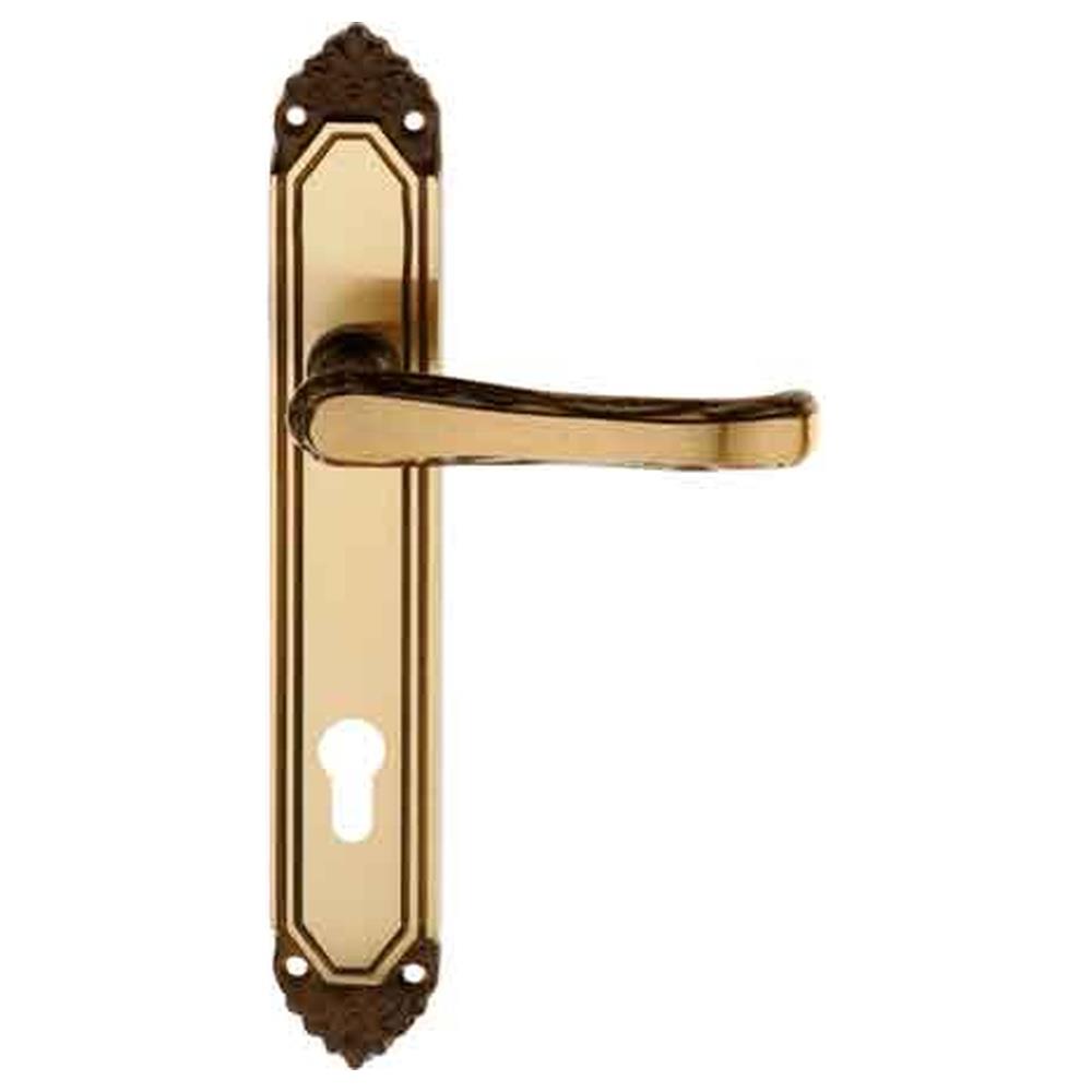 maniglia 'fiorella' con placca foro yale interasse 90 mm