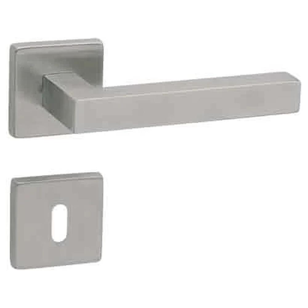 maniglia inox 'austria' con rosetta e bocchetta colore inox satinato