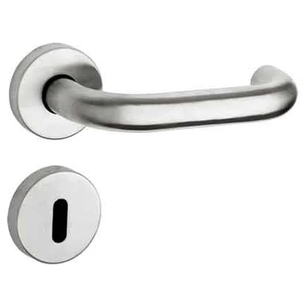 maniglia inox 'spagna' con rosetta e bocchetta colore inox satinato