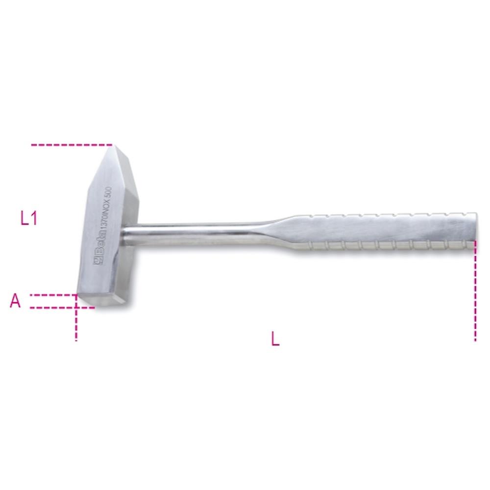martello tipo tedesco per meccanici in acciaio inossidabile betainox 1370inox