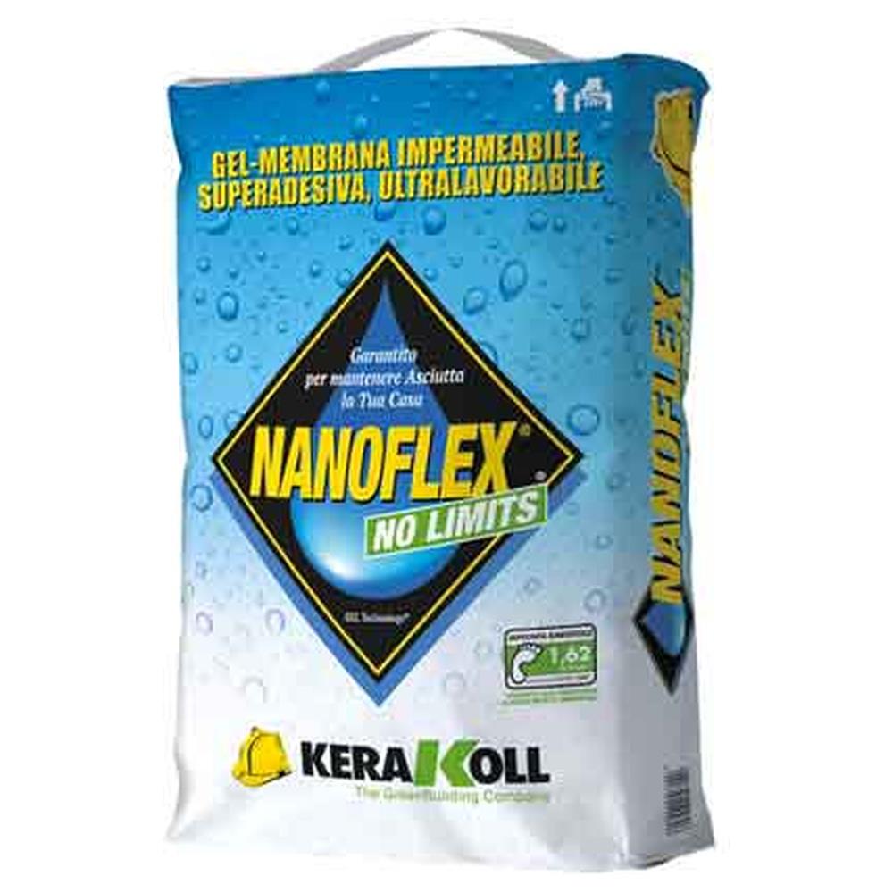 membrana impermeabilizzante  nanoflex no limits  kerakoll 20 kg