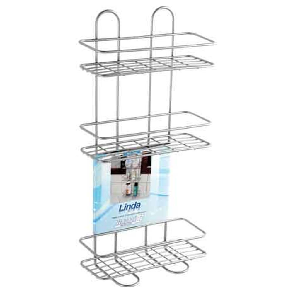 mensola doccia rettangolare 3 ripiani 26x11x53h cm