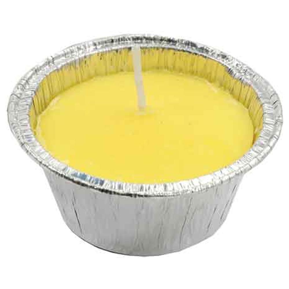 mini fiaccola alla citronella in stagnola ø 8,5x4h cm - confezione 2 pezzi