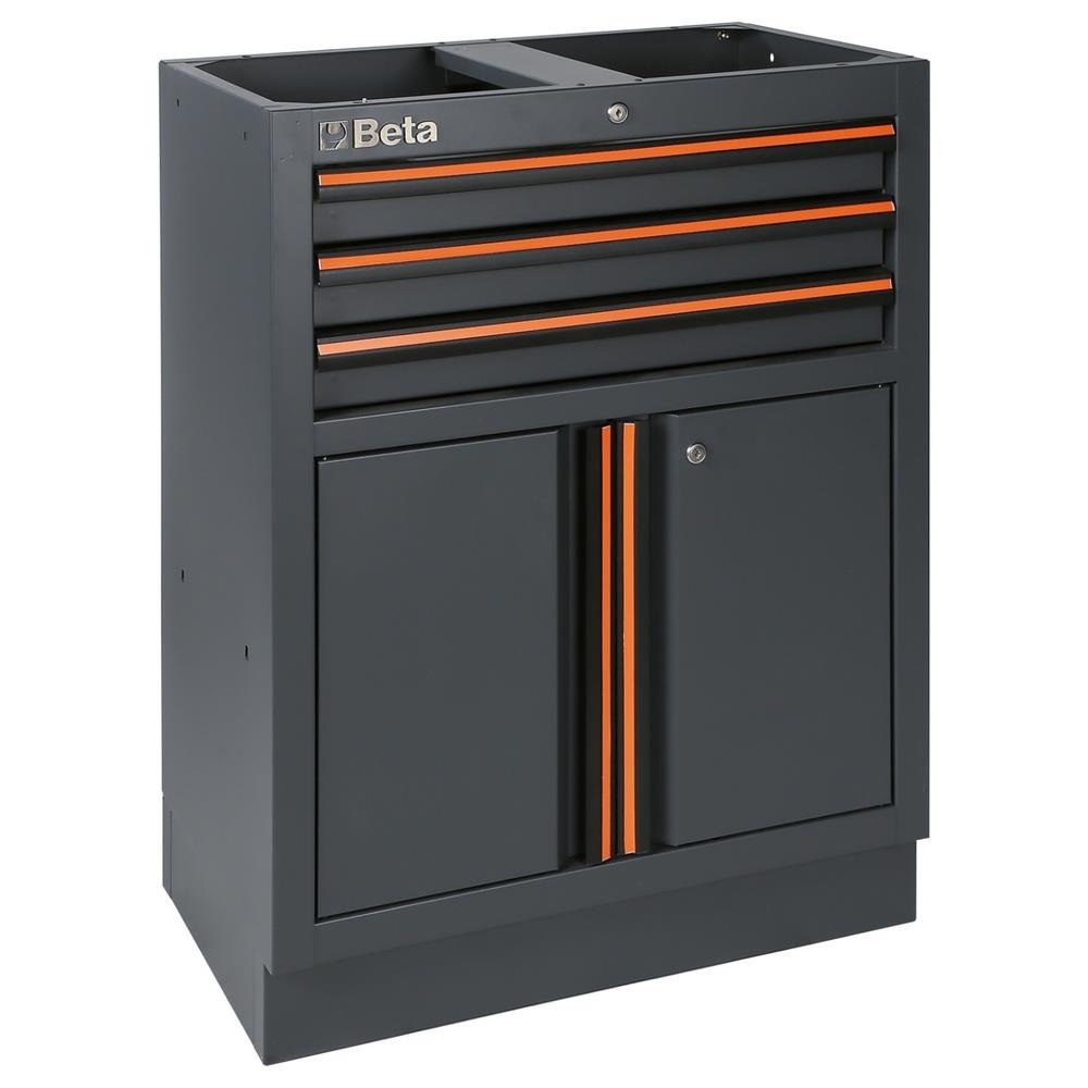 modulo fisso con 3 cassetti e 2 antine per arredo officina c45pro 2.0 betac45pro c45pro 2.0 m3a