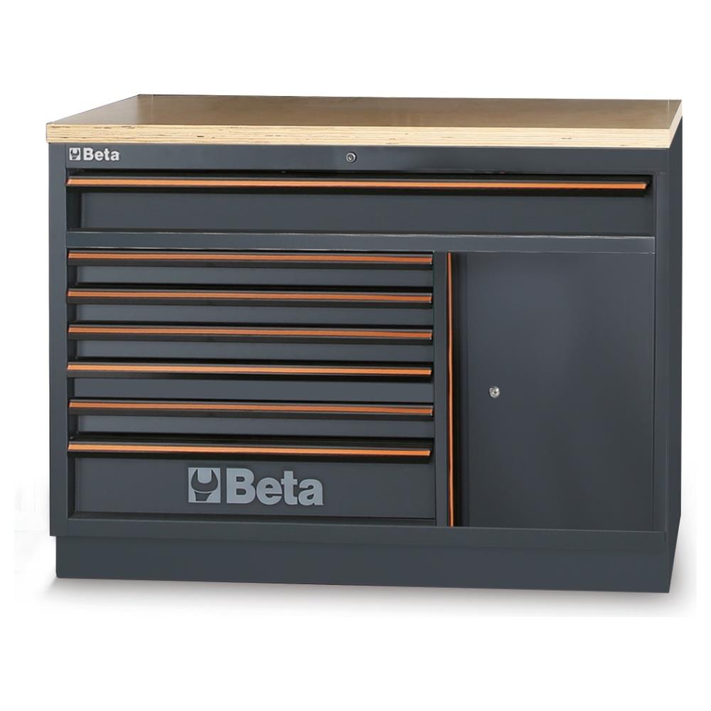modulo fisso con 7 cassetti per arredo officina c45pro 2.0 betac45pro c45pro 2.0 m7a/w