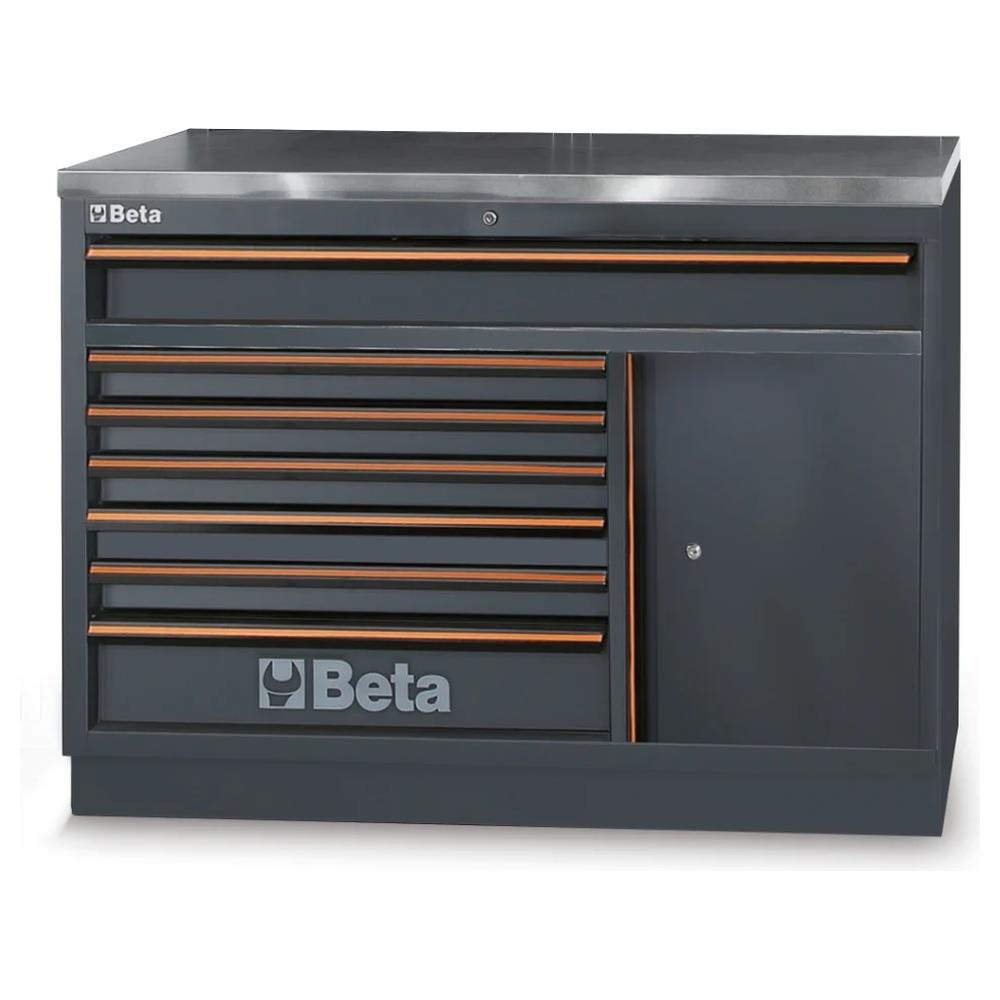 modulo fisso con 7 cassetti per arredo officina c45pro 2.0 betac45pro c45pro 2.0 m7a/x
