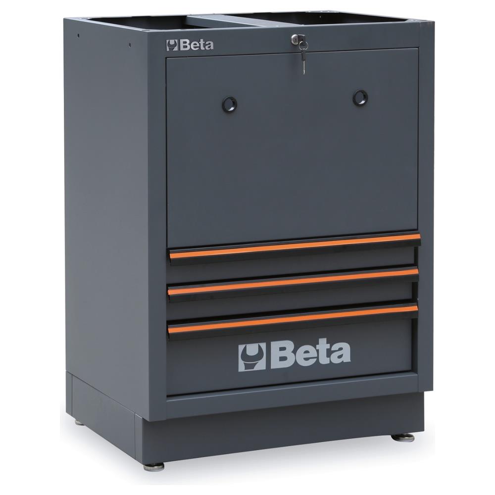 modulo fisso per arrotolatori con 3 cassetti per arredo officina c45pro 2,0, vuoto betac45pro c45pro 2.0 tc