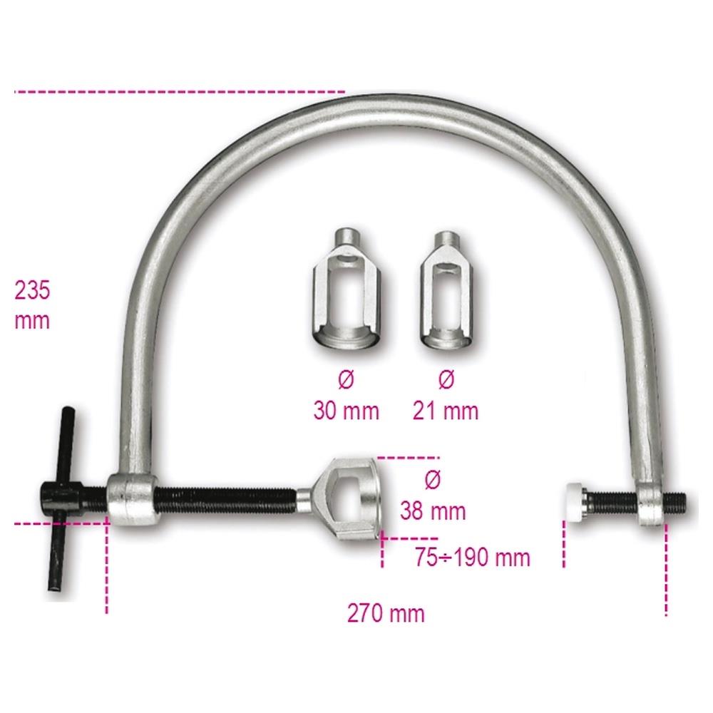 morsetto alzavalvole con tre flange beta 1452k