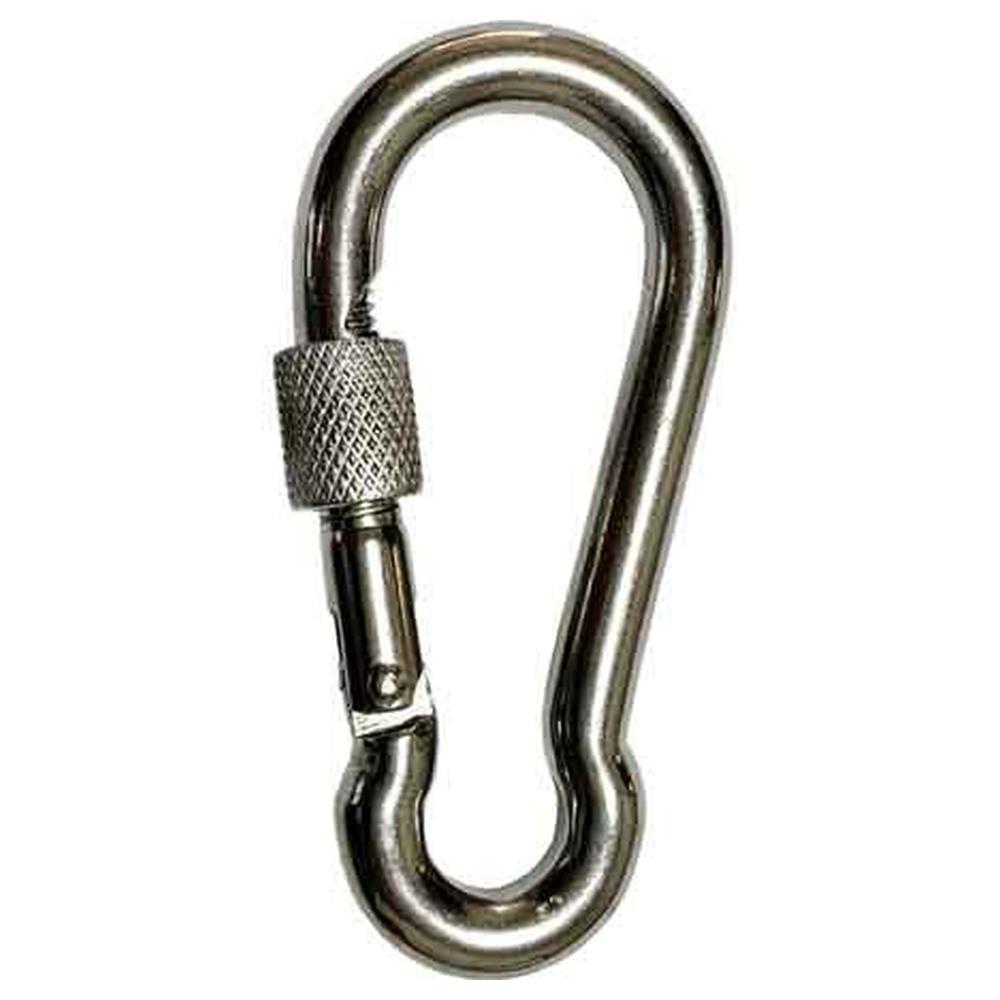 moschettone con ghiera inox