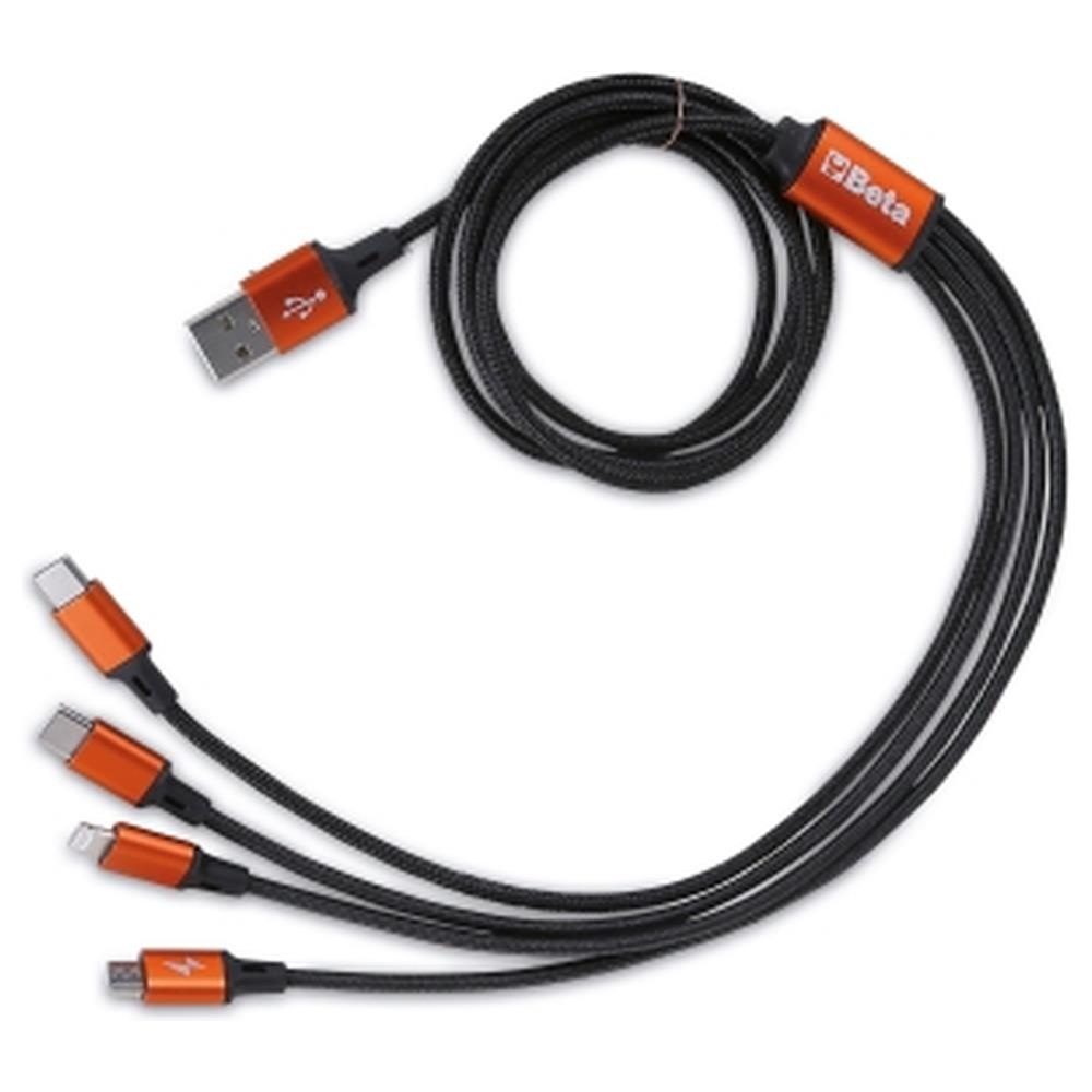 multicavo di ricarica 4 in 1, in nylon intrecciato, con carica rapida betacollection 9549cr