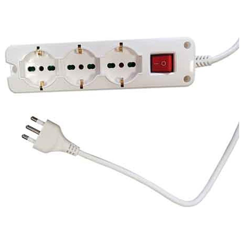 multipresa compatta con interruttore cardinale