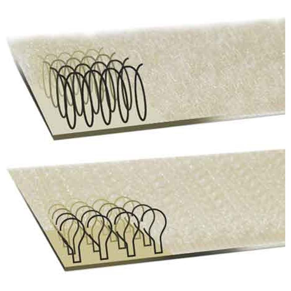 nastro a strappo 20 mm - 25 mt asola adesiva + 25 mt gancio