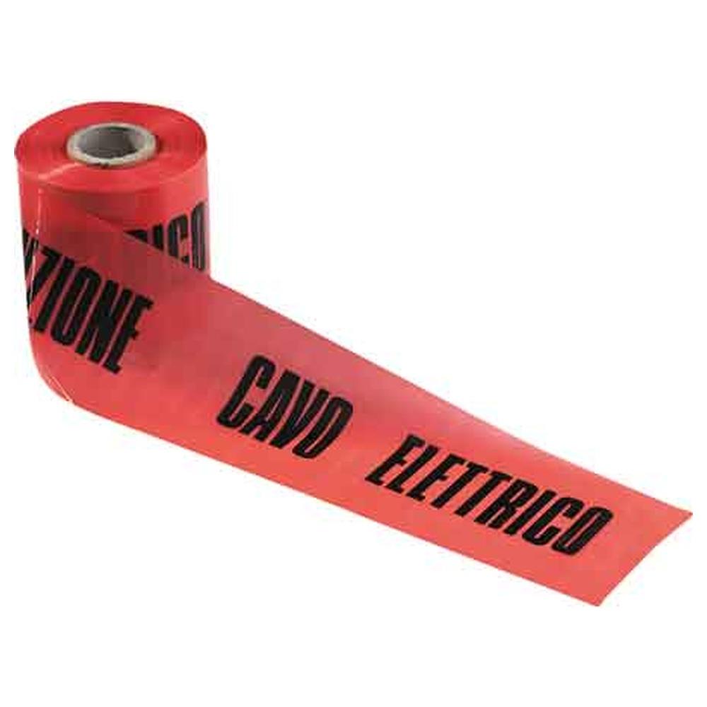 nastro segnaletico 'attenzione cavo elettrico' 10 cm x 200 mt