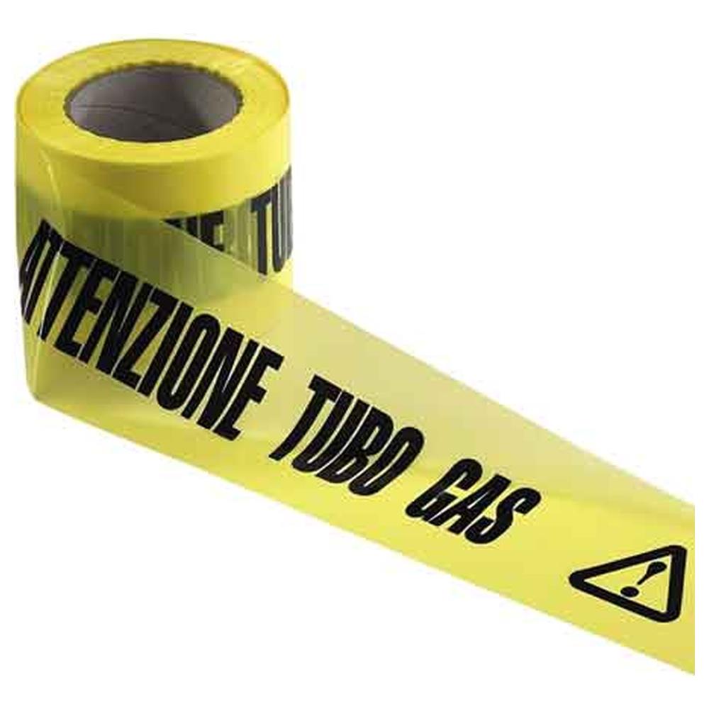 nastro segnaletico 'attenzione tubo gas' 10 cm x 200 mt