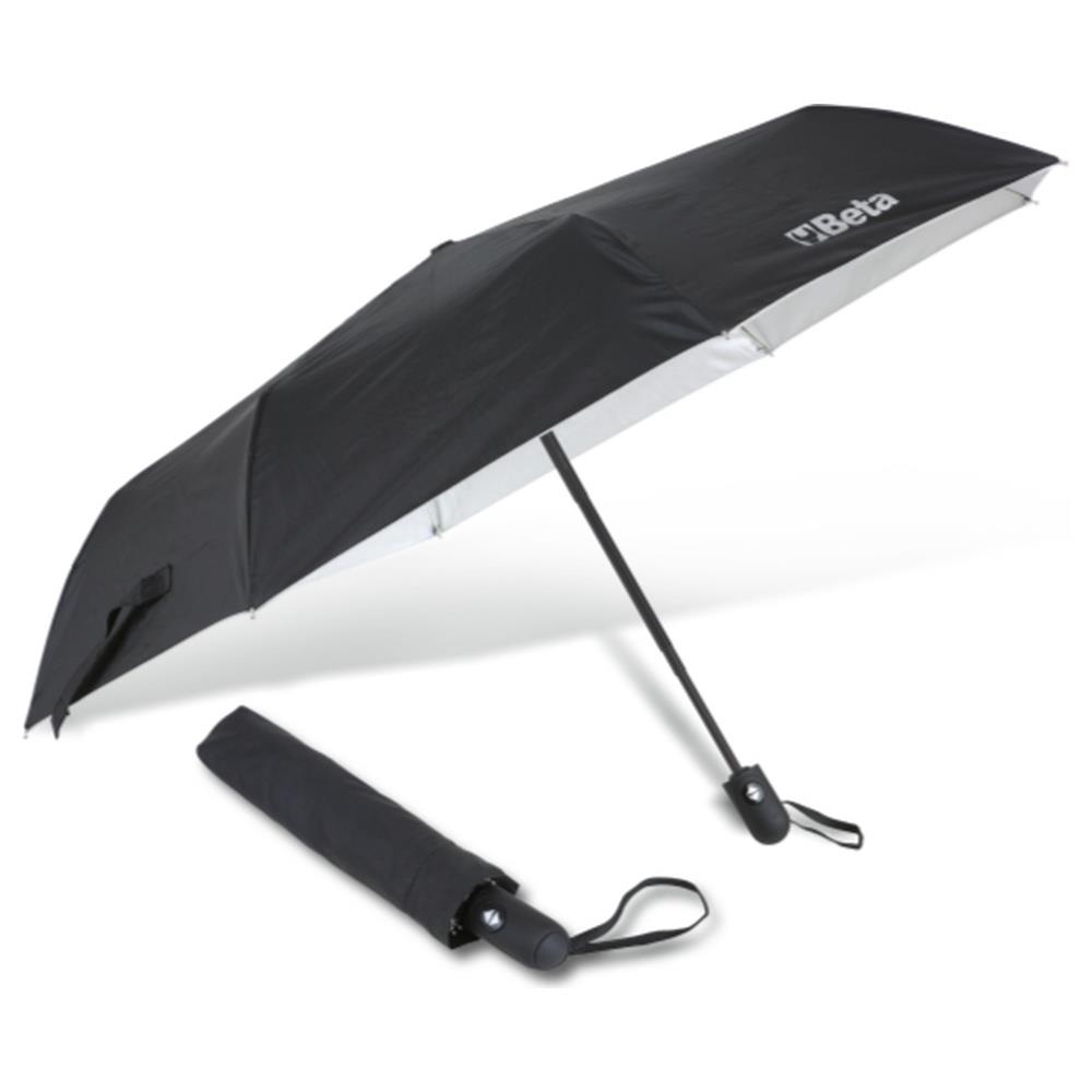 ombrello in nylon t210 con fusto in alluminio, nero, 3 sezioni, automatico betacollection 9521