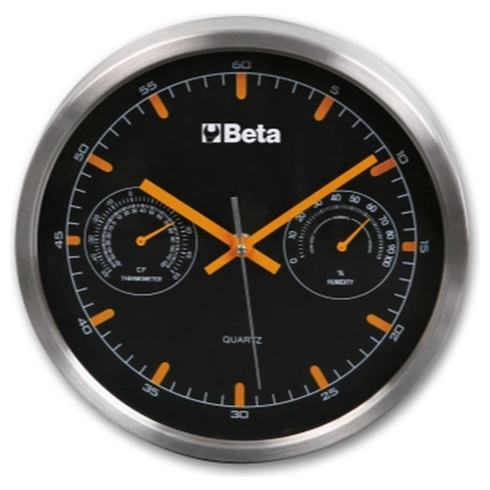 orologio da parete dotato di termometro ed igrometro, diametro 26 cm betacollection 9594