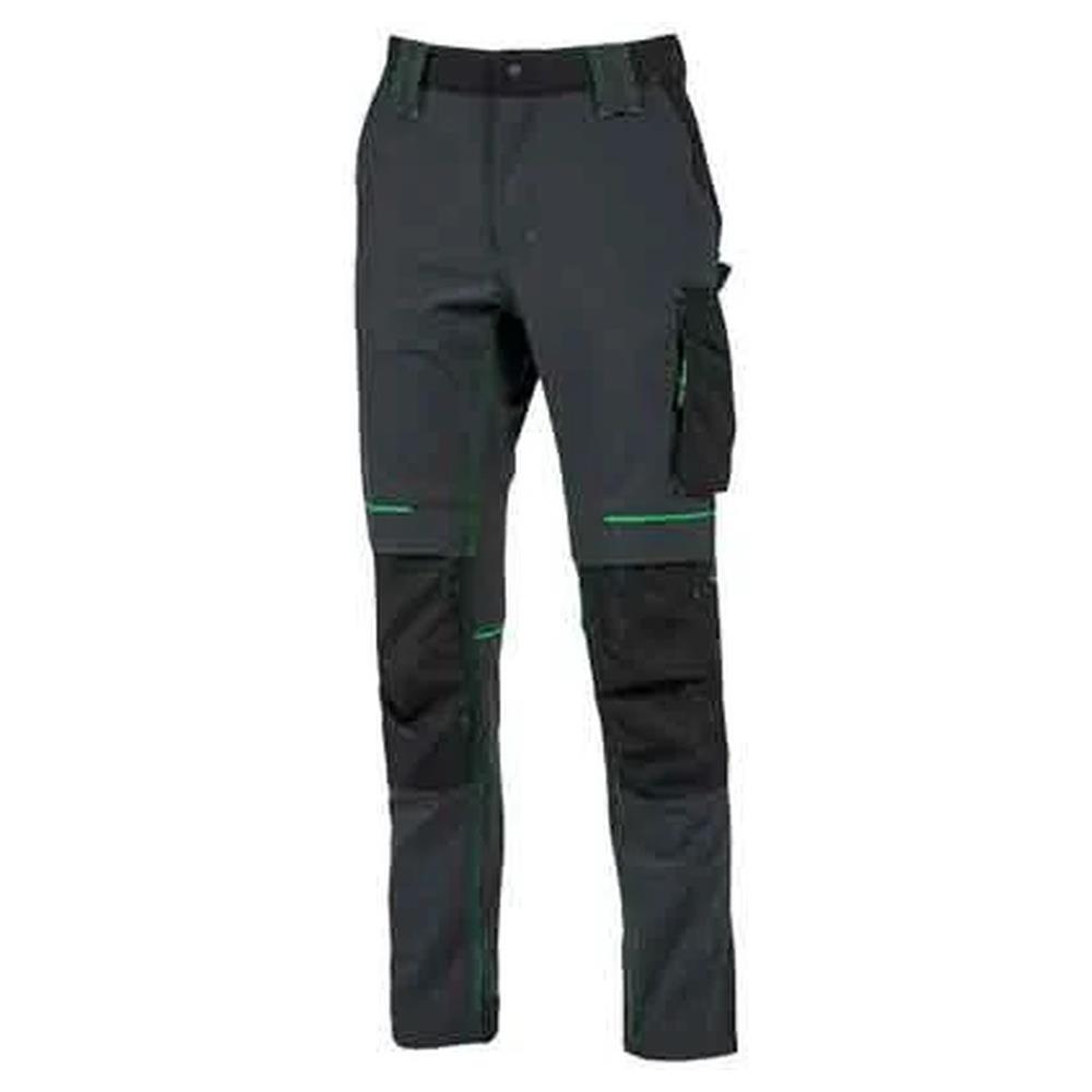 pantalone da lavoro 'atom' grigio/verde upower