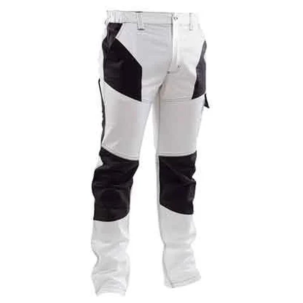 pantalone da lavoro stretch bianco/grigio tg. l (52-54)