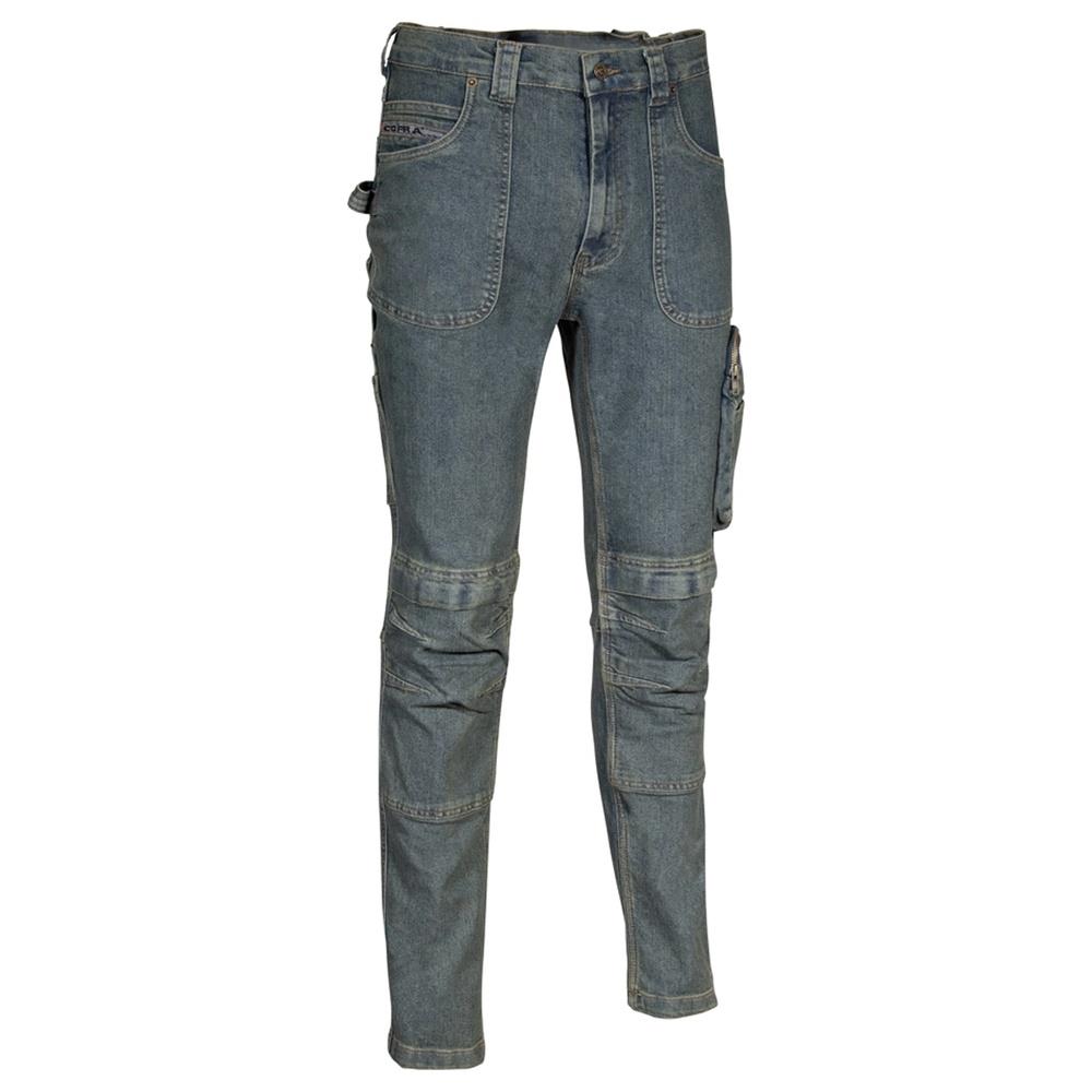pantaloni cofra dusseldorf v191 blu jeans 44