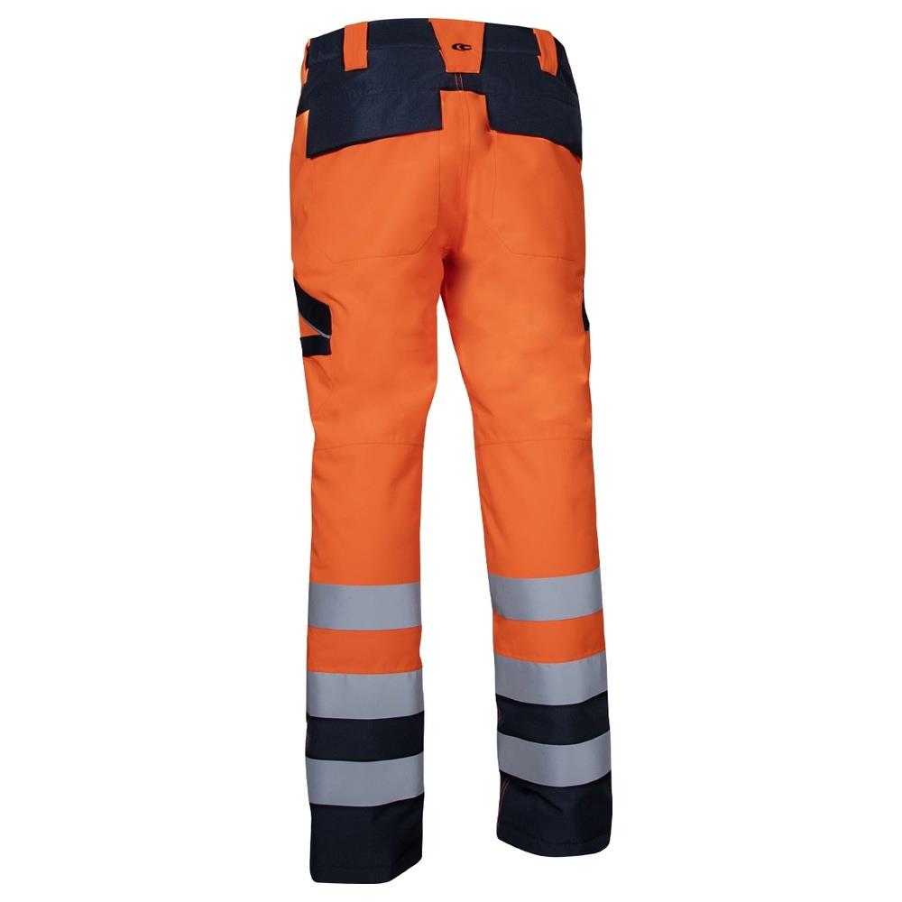 pantaloni cofra evanton v637 arancio fluo/navy 44