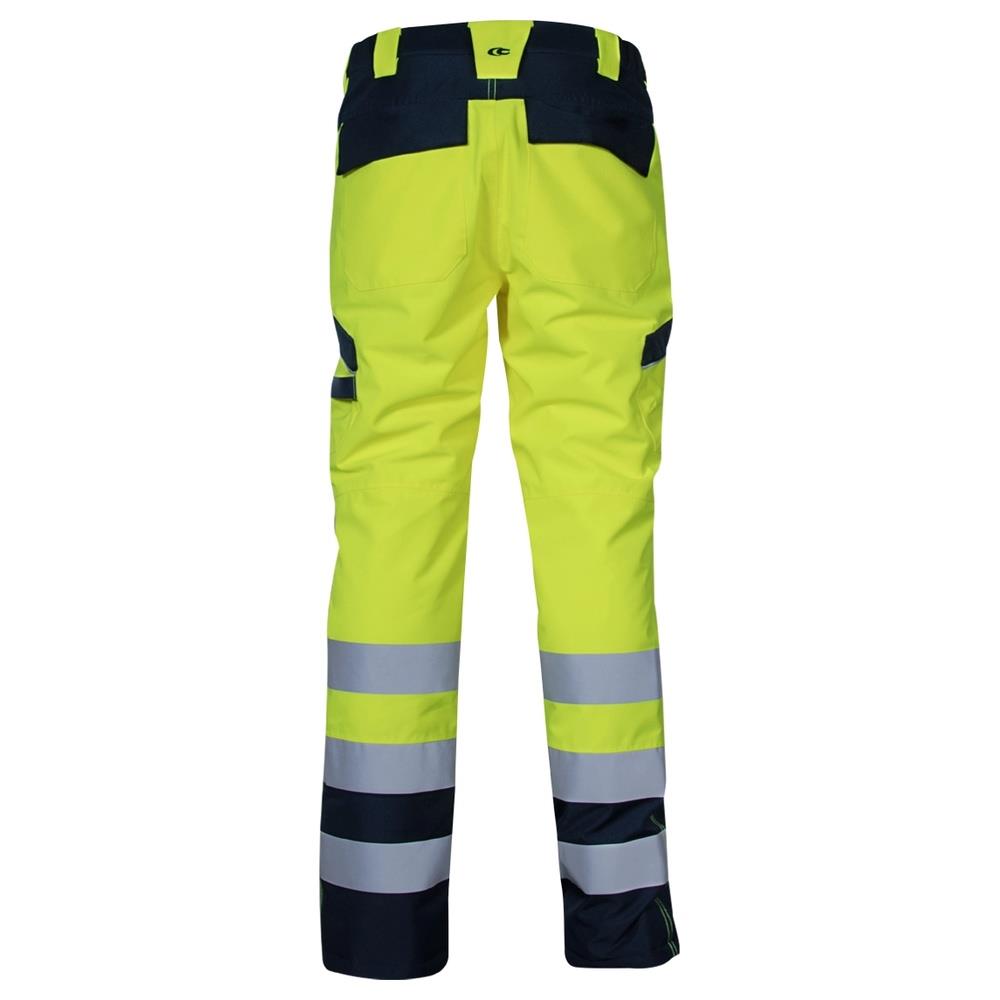 pantaloni cofra evanton v637 giallo fluo/navy 44