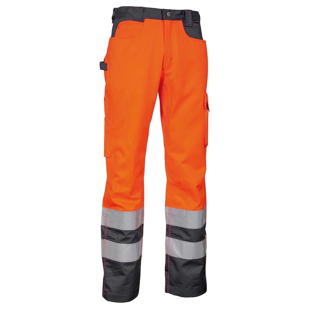 pantaloni cofra light v019 arancio fluo/antrac 48