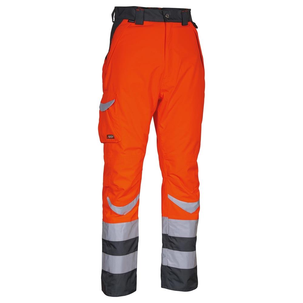 pantaloni cofra safe v025 arancio fluo/antrac 44