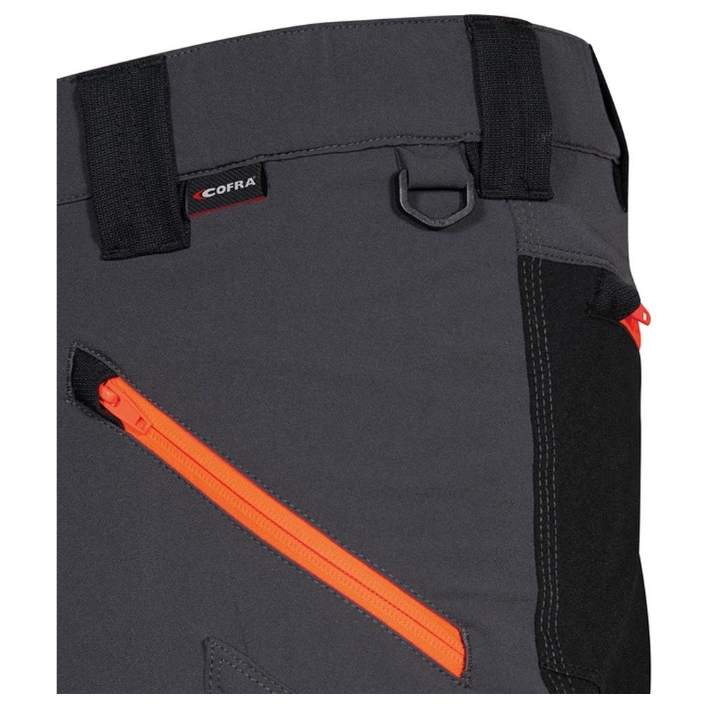 pantaloni cofra velten v621 antracite/nero/arancio 44