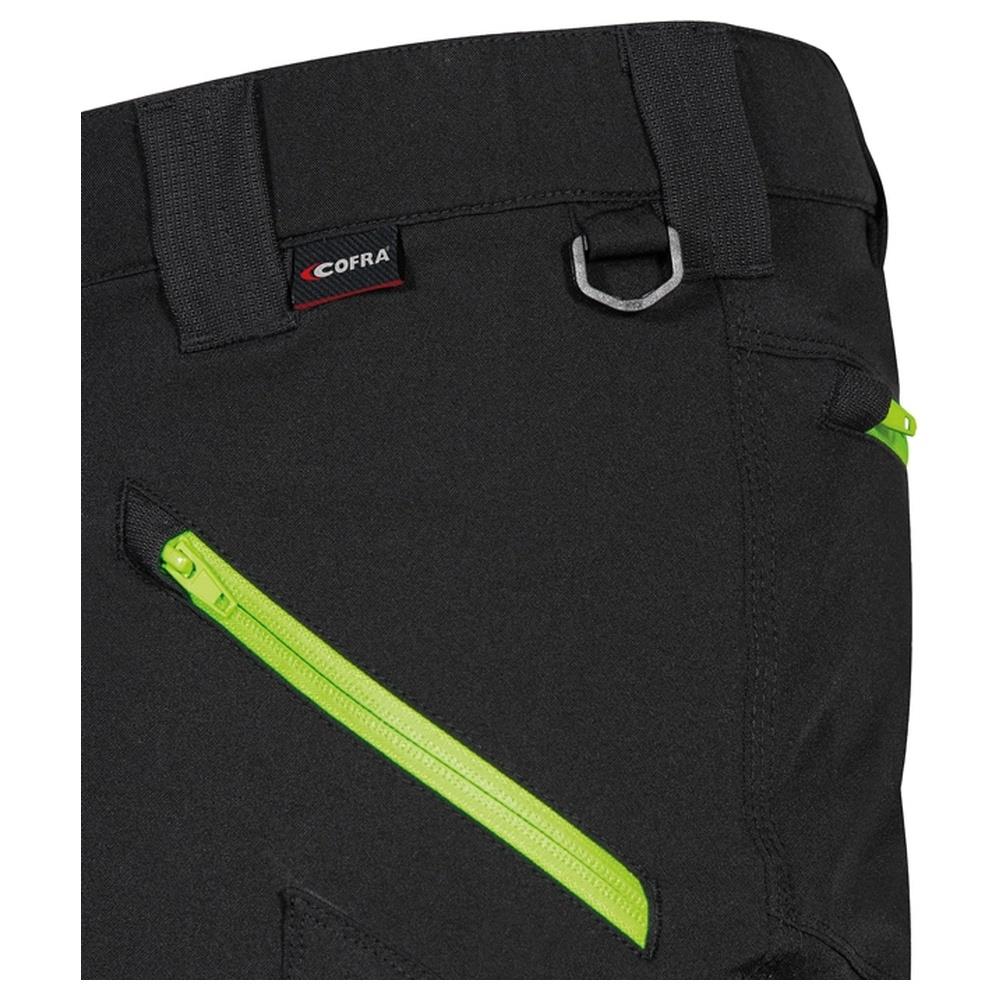 pantaloni cofra velten v621 nero/lime 44