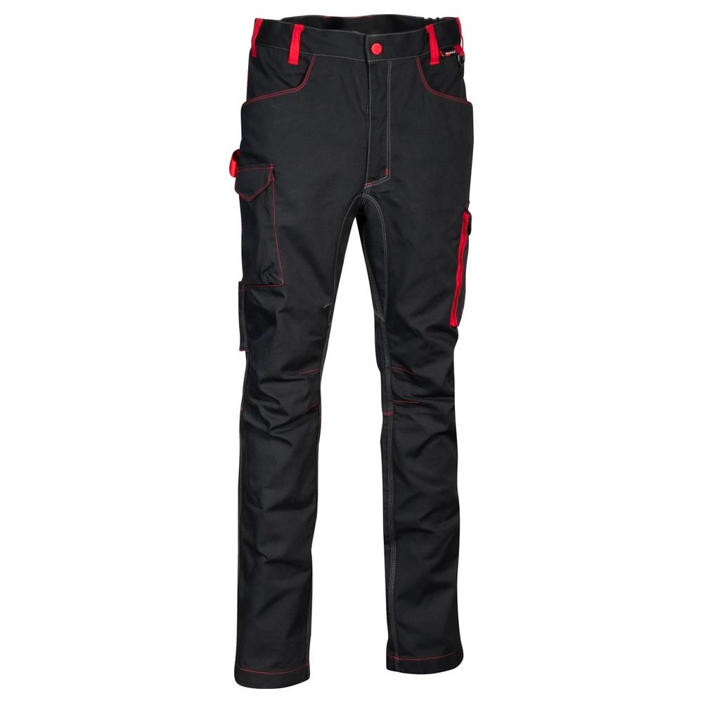pantaloni cofra walcourt v562 nero/rosso 44
