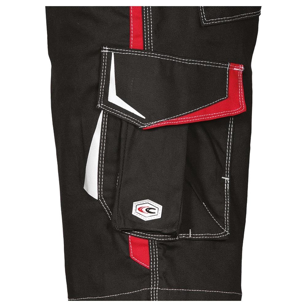 pantaloni corti bermuda cofra corrientes v489 nero/rosso 44