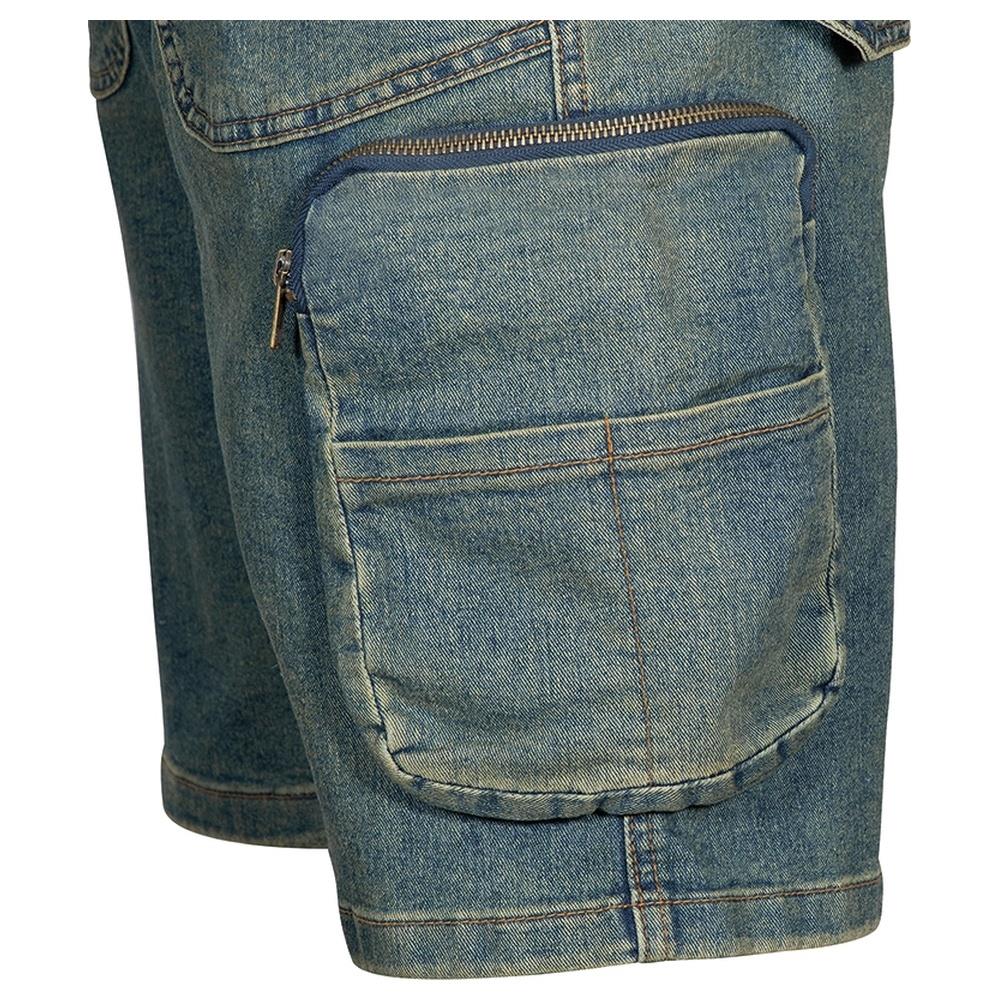 pantaloni corti bermuda cofra havana v157 blu jeans 44
