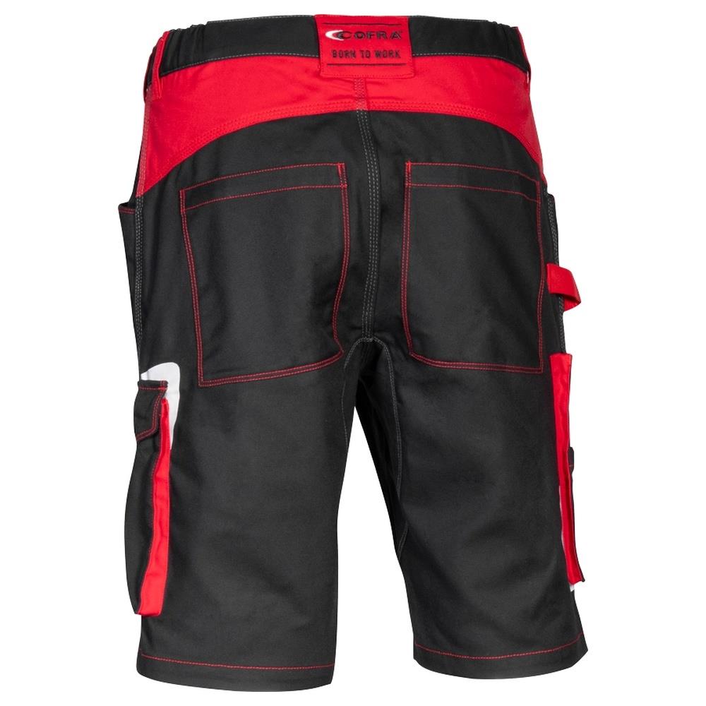 pantaloni corti bermuda cofra liegi v563 nero/rosso 44