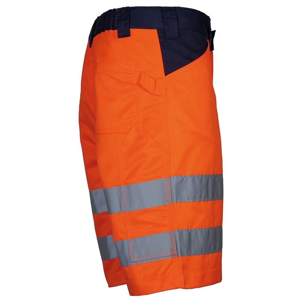 pantaloni corti bermuda cofra mirante v293 arancio fluo/navy s