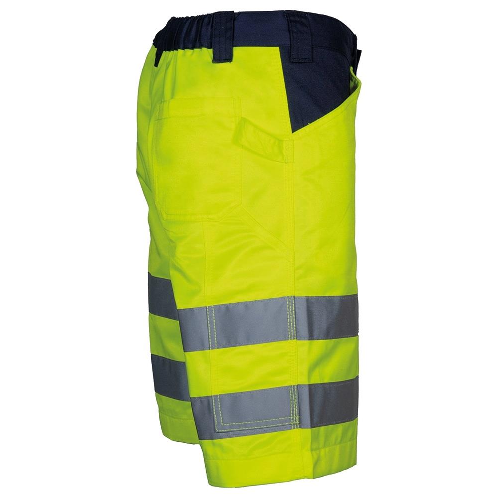 pantaloni corti bermuda cofra mirante v293 giallo fluo/navy s