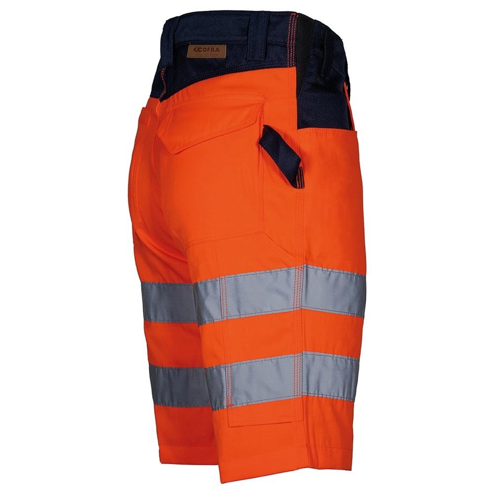 pantaloni corti bermuda cofra turmero v556 arancio fluo/navy 44