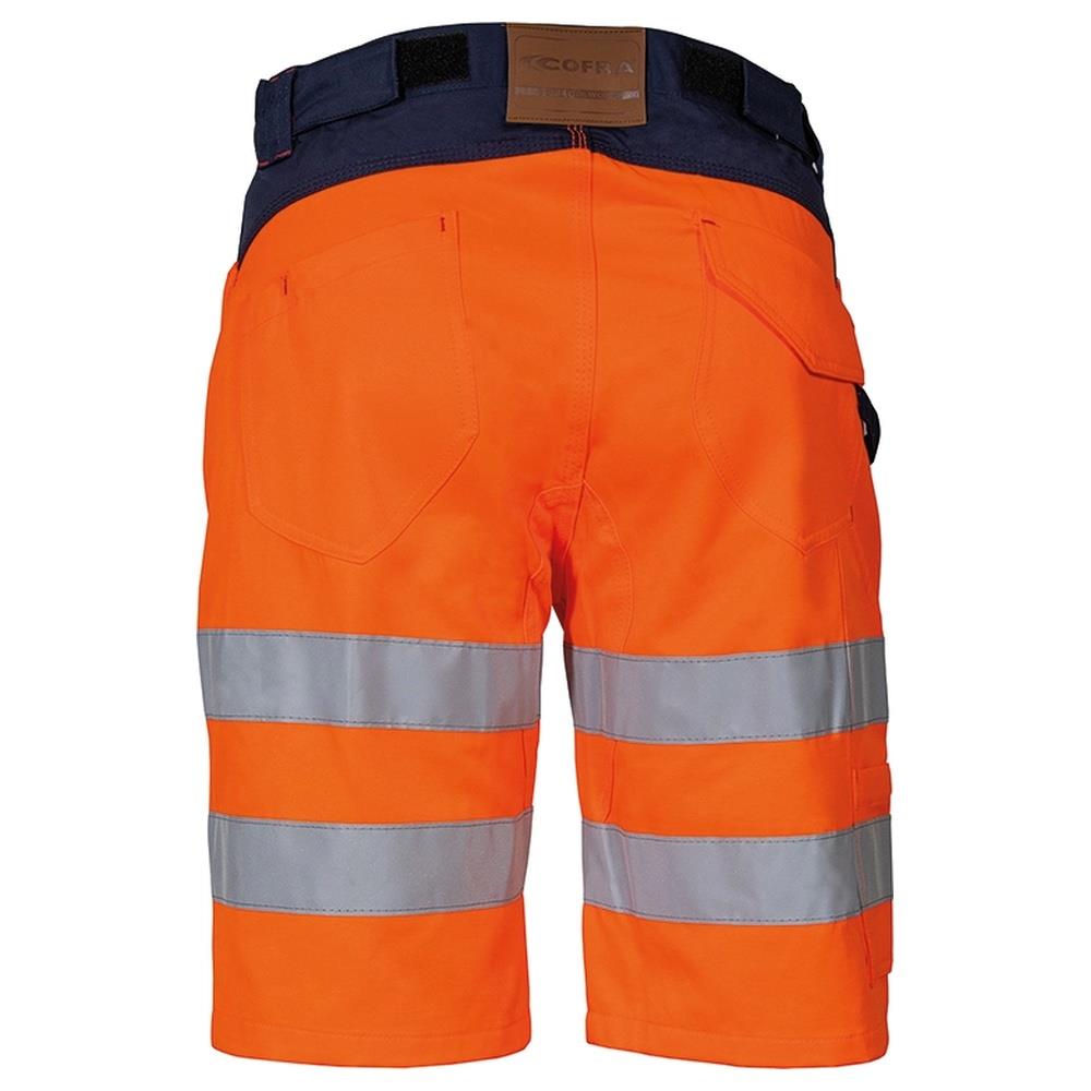pantaloni corti bermuda cofra visible v074 arancio/navy 44