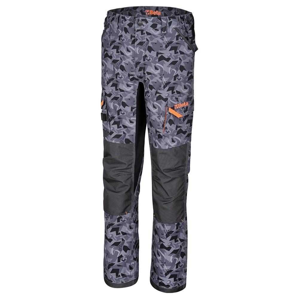 pantaloni da lavoro multitasche con disegno camouflage esclusivo. beta 7818cm