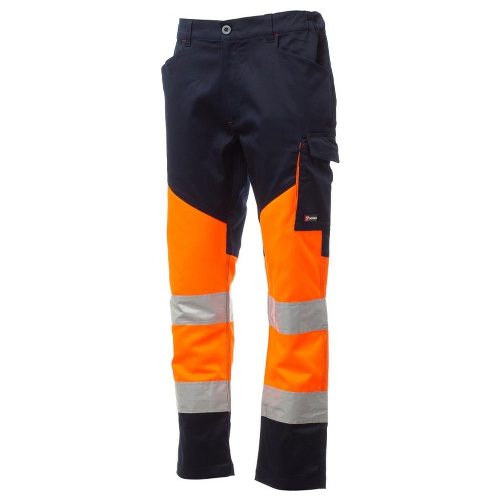 pantaloni payper working arancione fluo/navy xxs