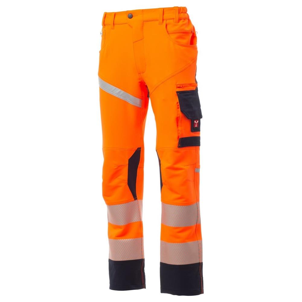 pantaloni stretch payper next 4w hi-vi arancione fluo/navy 42