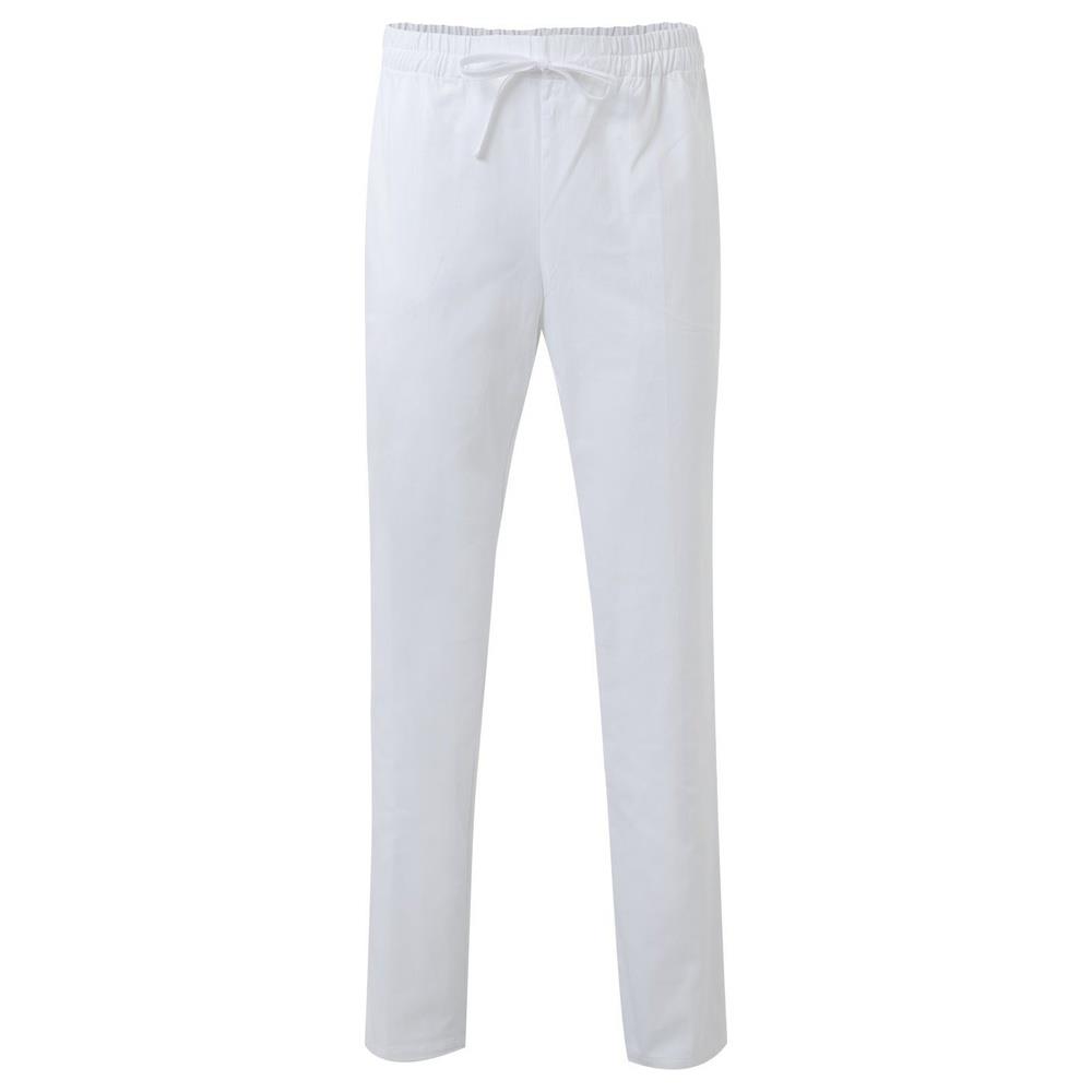 pantaloni velilla  100% cotone con lacci cod 533005 bianco xs