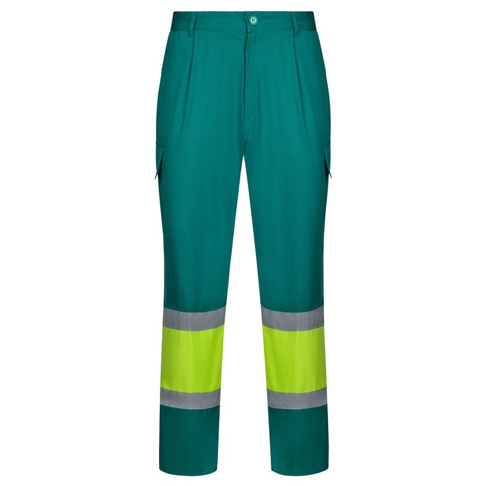 pantaloni velilla bicolor cod 303003 verde/giallo fluo s