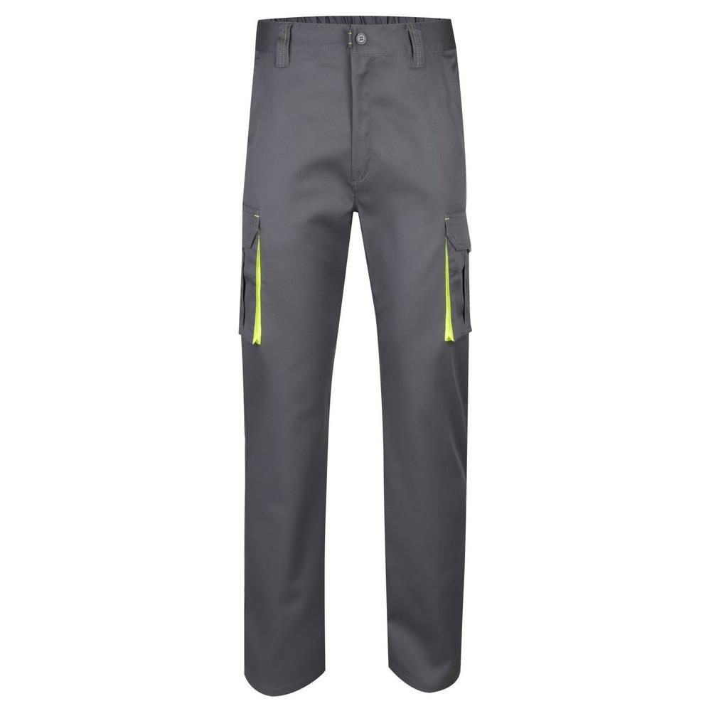 pantaloni velilla elasticizzati multitasche fluo cod 103008s grigio/giallo fluo 34