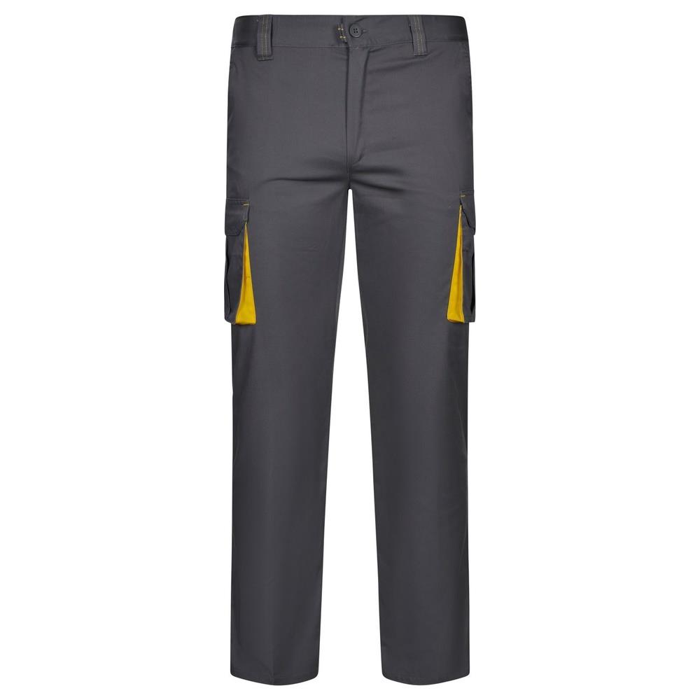 pantaloni velilla elasticizzati multitasche tota cod 103024s grigio/giallo 34