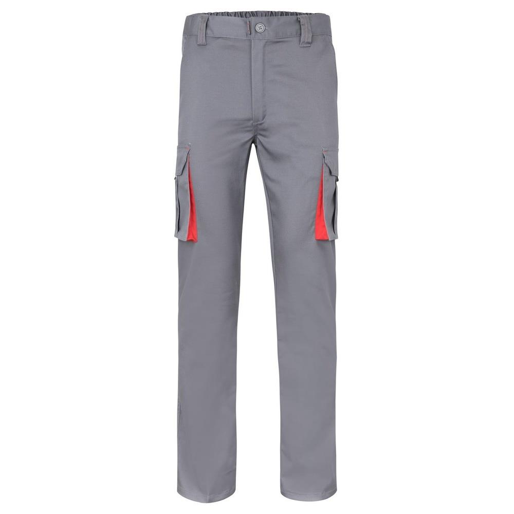 pantaloni velilla elasticizzati multitasche tota cod 103024s grigio/rosso 34