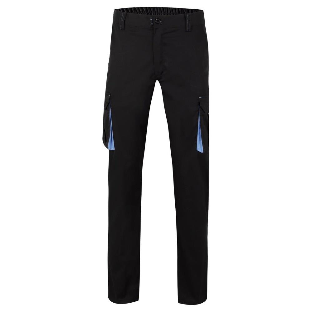 pantaloni velilla elasticizzati multitasche tota cod 103024s nero/celeste 34