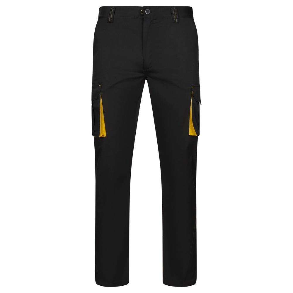 pantaloni velilla elasticizzati multitasche tota cod 103024s nero/giallo 34