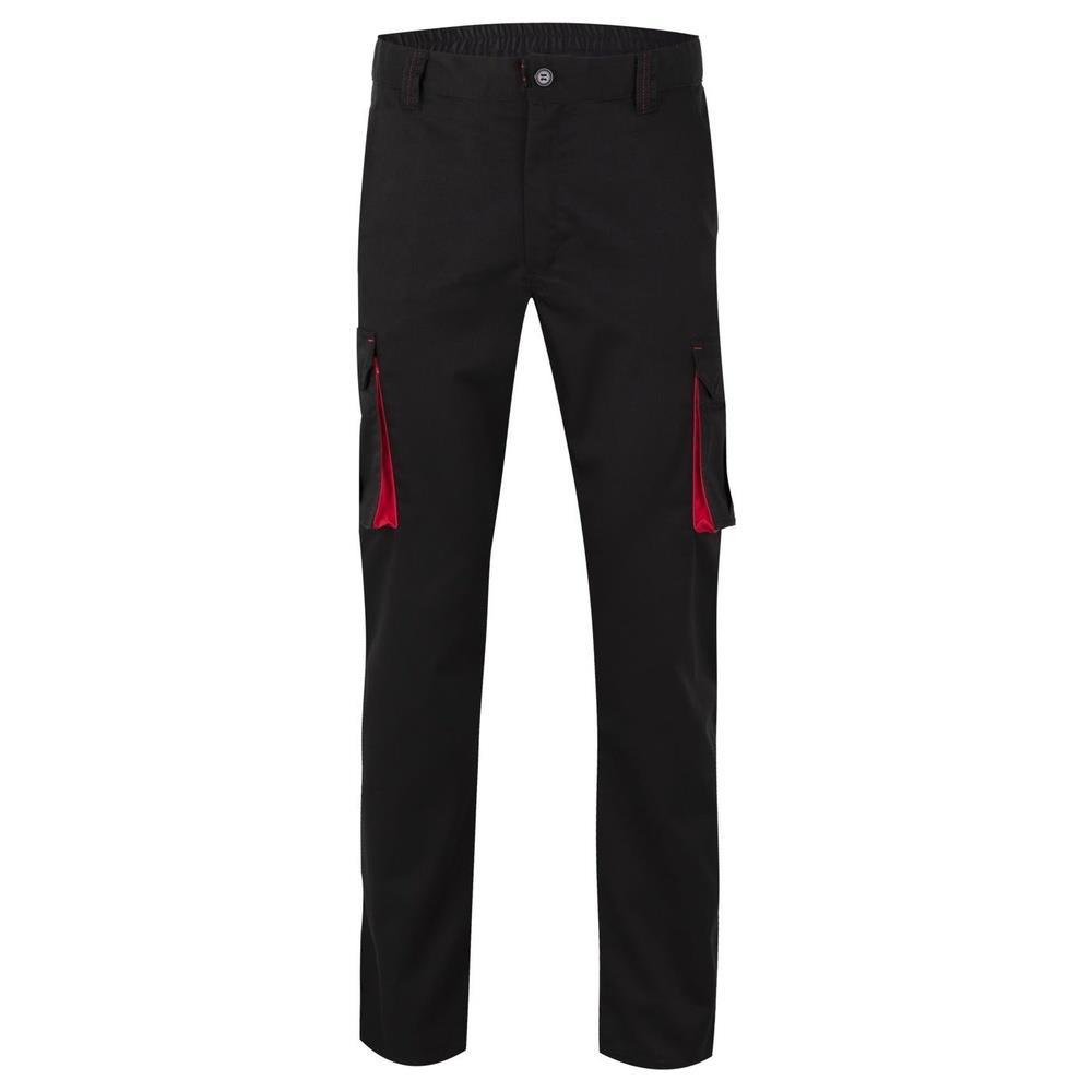 pantaloni velilla elasticizzati multitasche tota cod 103024s nero/rosso 34