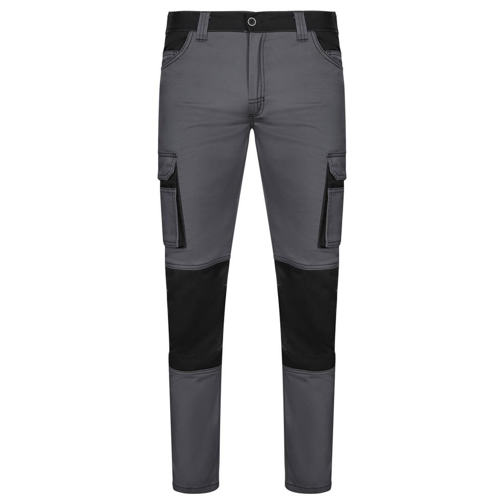 pantaloni velilla elasticizzati solid match cod 103031s grigio/nero 34