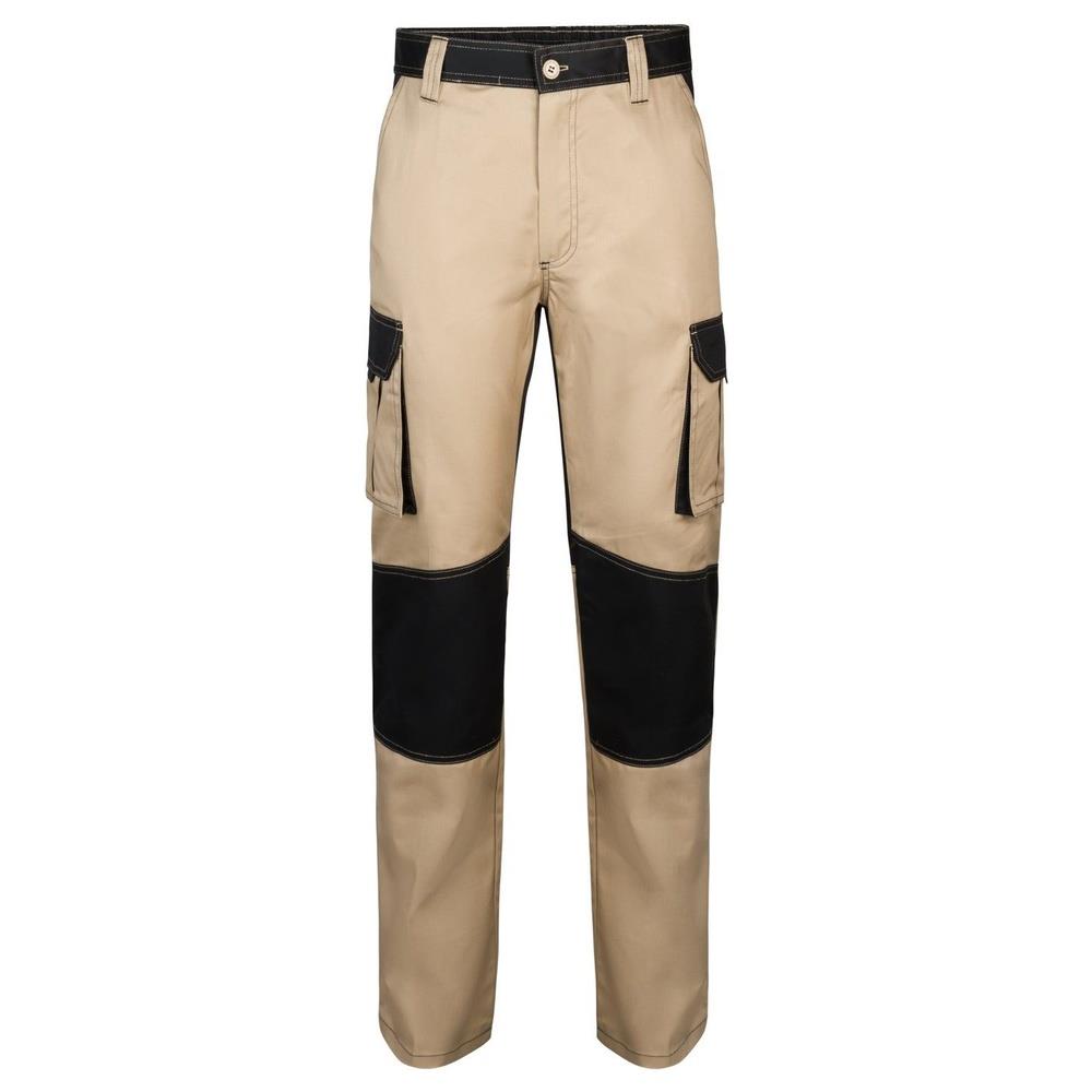 pantaloni velilla multitasche solid match cod 103020b beige sabbia/nero 34